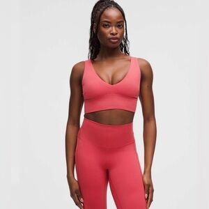 Lululemon Align v-neck bra, 8, C/D cup, Desert Red